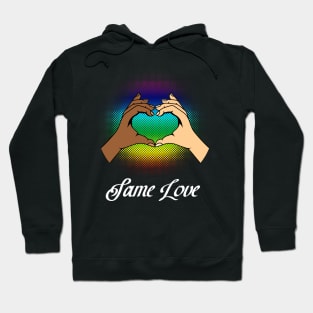 Gay Pride Rainbow Heart LGBT Gay Lesbian Gift Hoodie